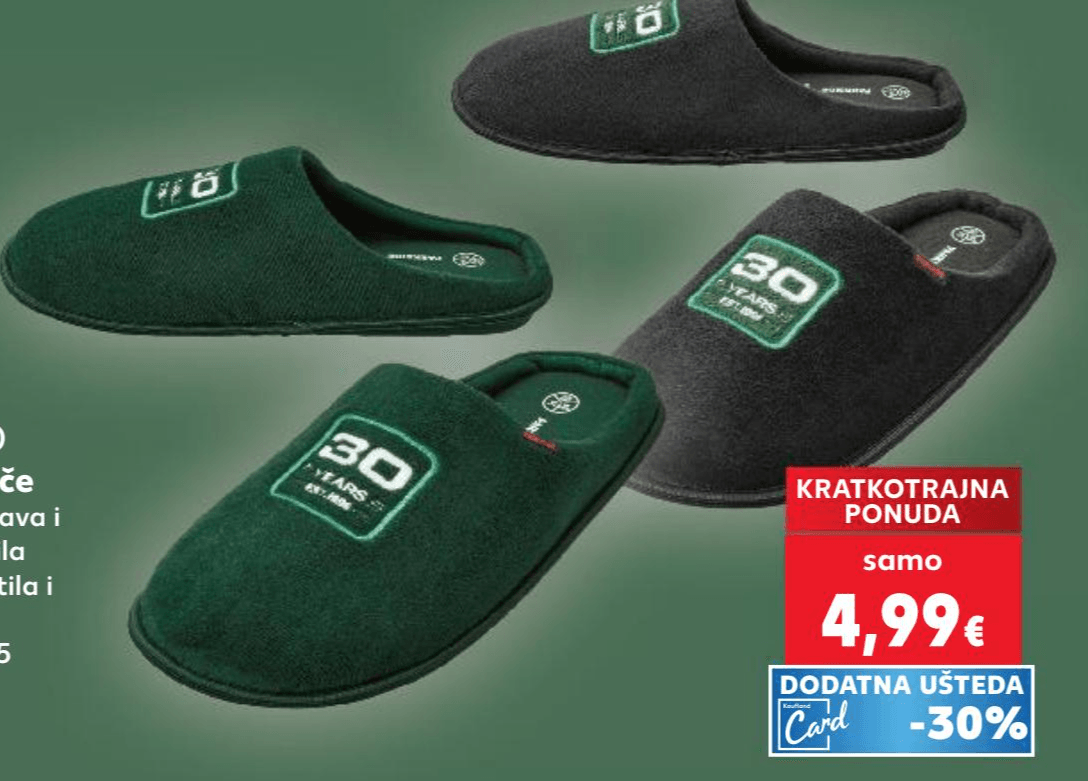 Parkside muške papuče par Akcija u trgovini Kaufland