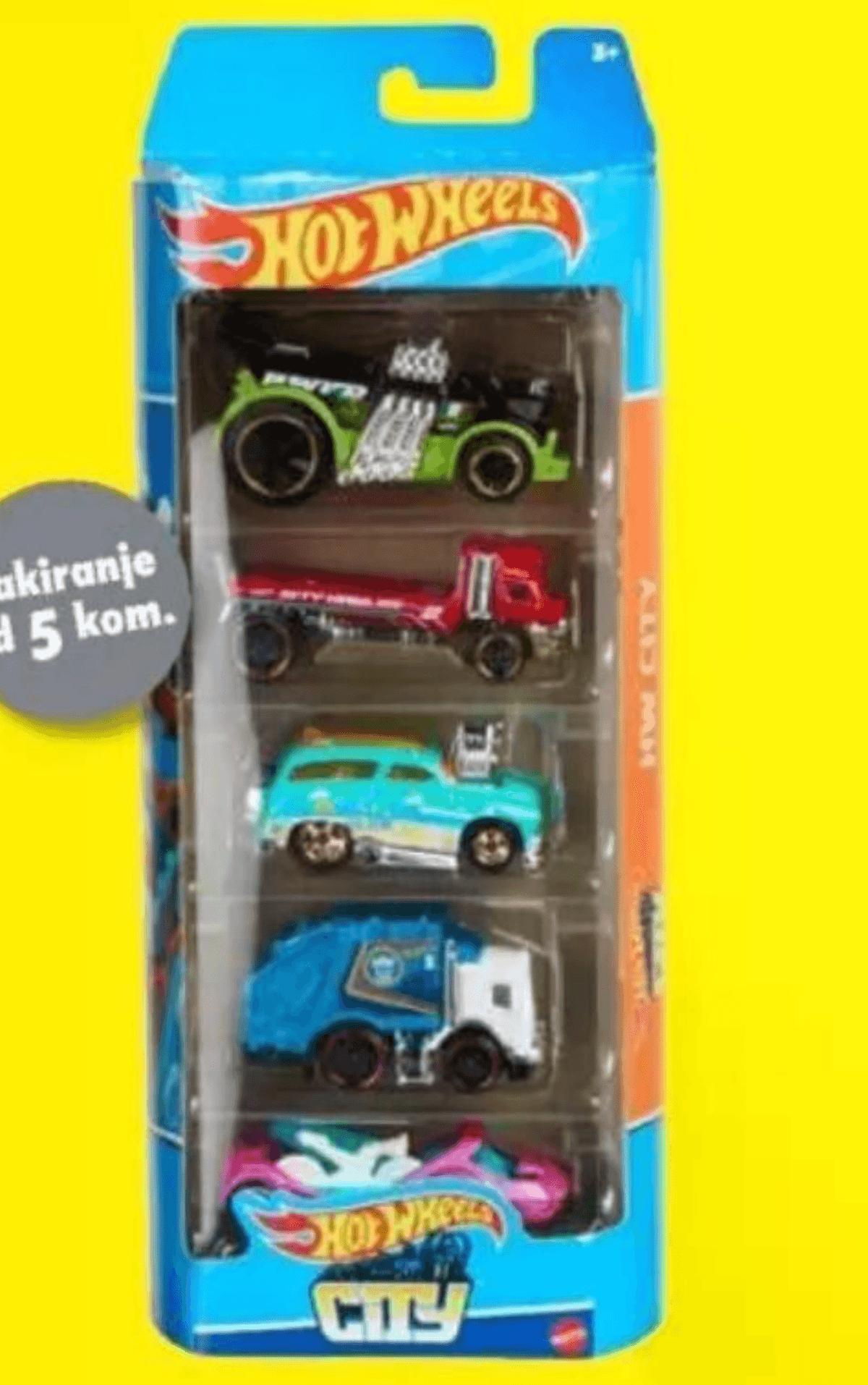 Hot Wheels razne boje i dizajni pakiranje od 5 kom. - Akcija u trgovini Tedi