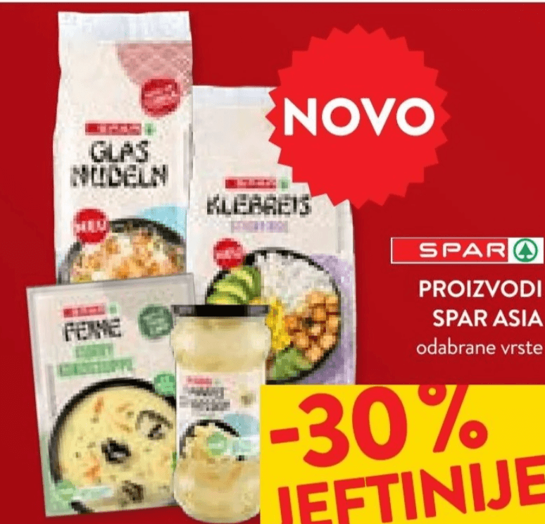 Odabrani Spar Asia proizvodi - Akcija u trgovini Spar