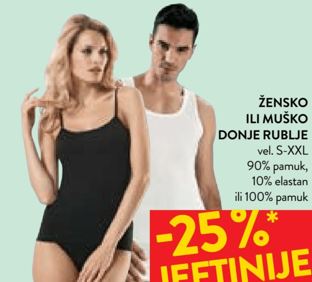 Žensko ili muško donje rublje - Akcija u trgovini Spar