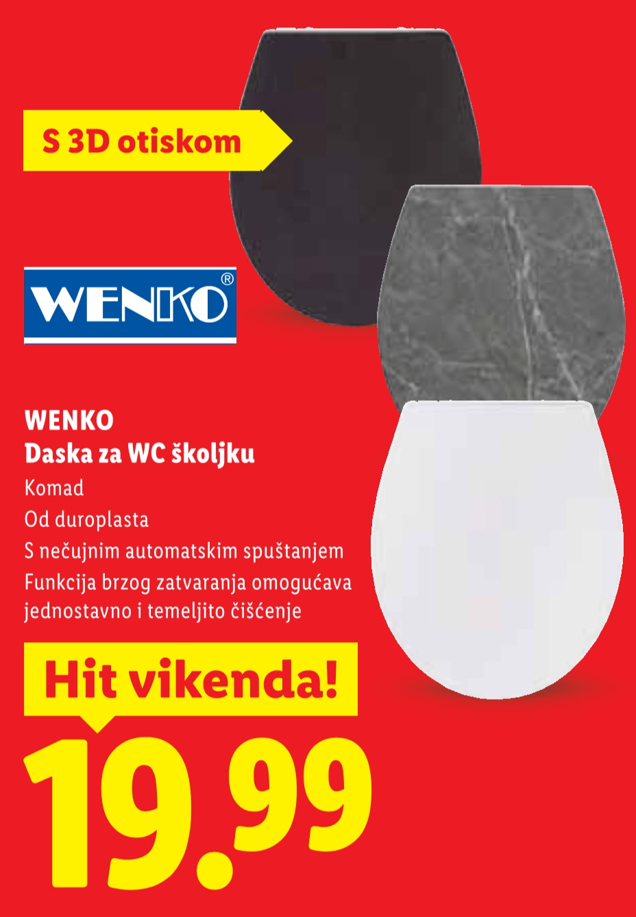 WENKO Daska za WC školjku Komad - Akcija u trgovini Lidl