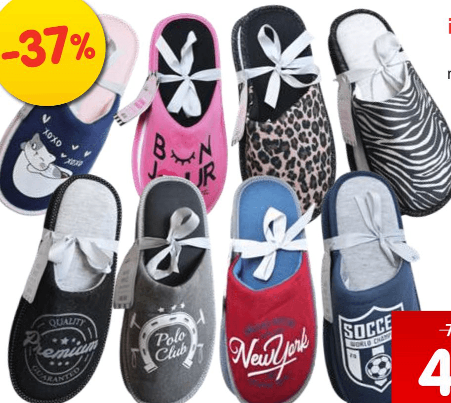 Ženske ili muške papuče 1 par - Akcija u trgovini Interspar