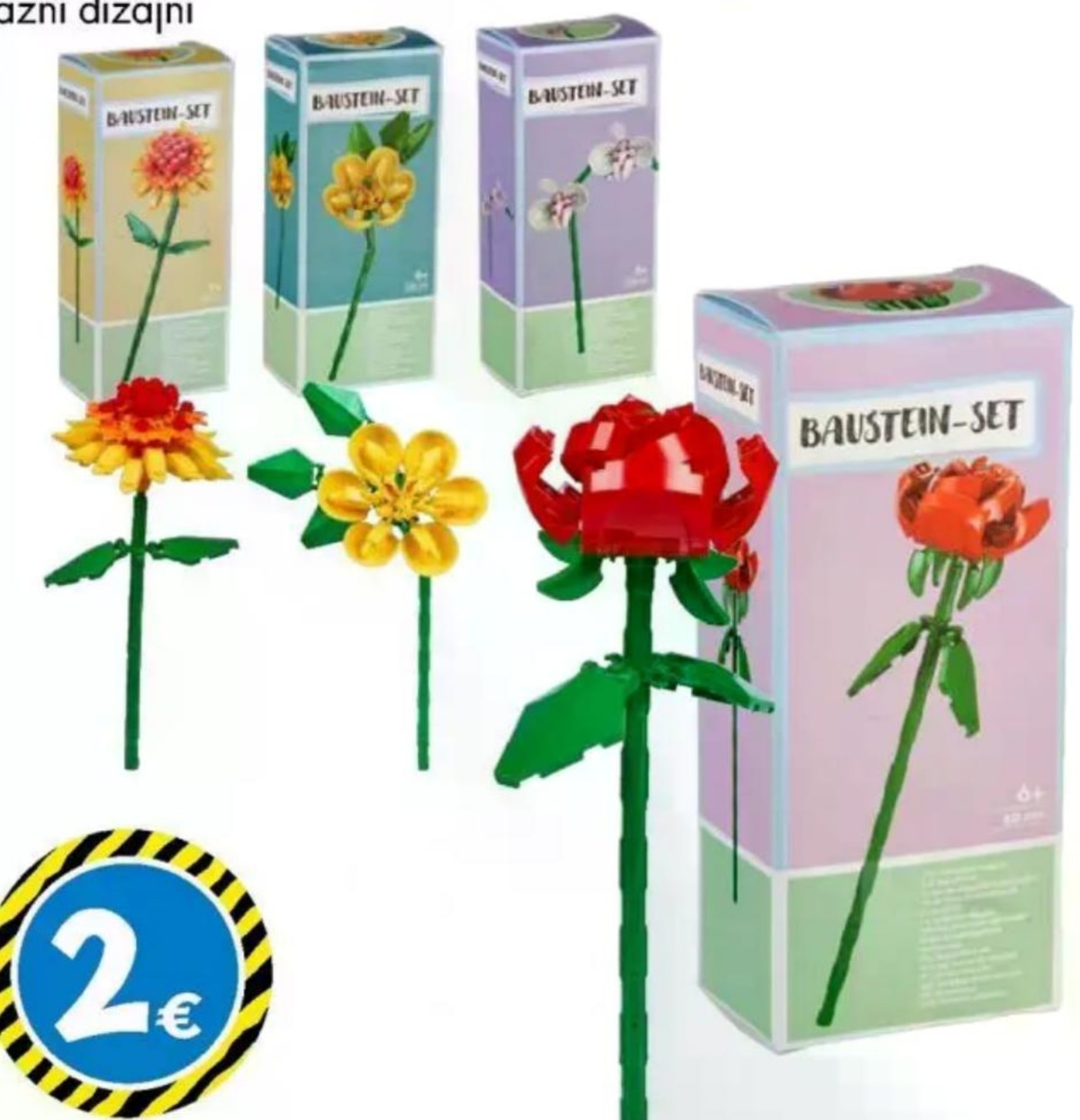Komplet kockica za slaganje cvijeća - Akcija u trgovini Tedi