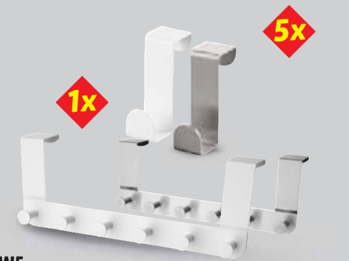 Vješalica ili set kuka za vrata - Akcija u trgovini Lidl