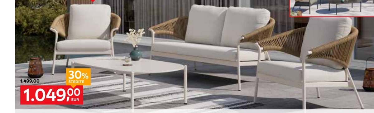 Vrtni set Celia amalio - Akcija u trgovini Lesnina