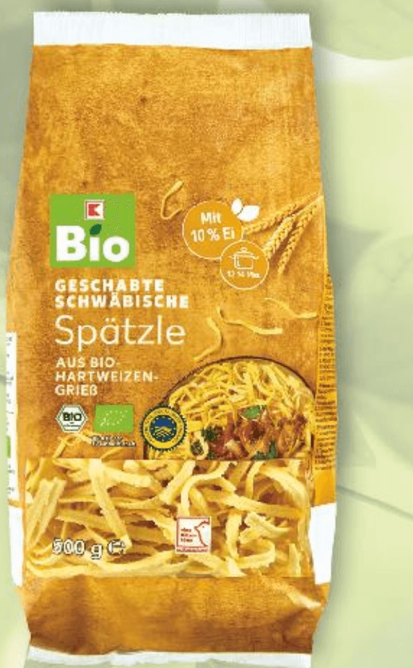 Bio Tjestenina s jajima spätzle 500 g - Akcija u trgovini Kaufland