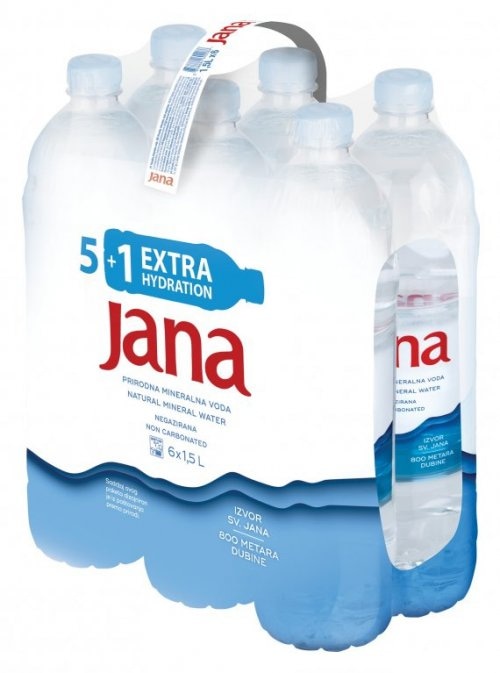 Jana Mineralna Prirodna voda 6 x 1.5 l - Akcija u trgovini Lidl