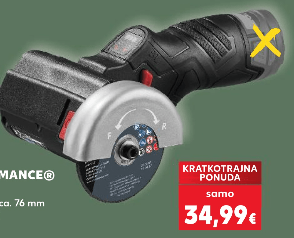 PARKSIDE PERFORMANCE® Aku kutna brusilica - Akcija u trgovini Kaufland