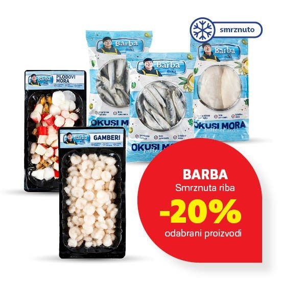 Odabrani proizvodi 400 g - 1 kg BARBA - Akcija u trgovini Plodine