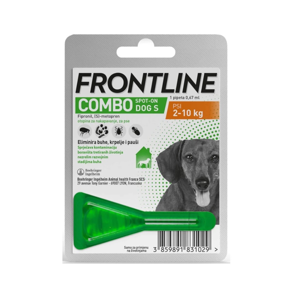 Frontline Combo SpotOn 2-10kg, 1x0,67ml; 10-20kg, 1x1,34ml; 20-40kg, 1x2,68ml; 40-60kg, 1x4,02ml - Akcija u trgovini Pet Centar