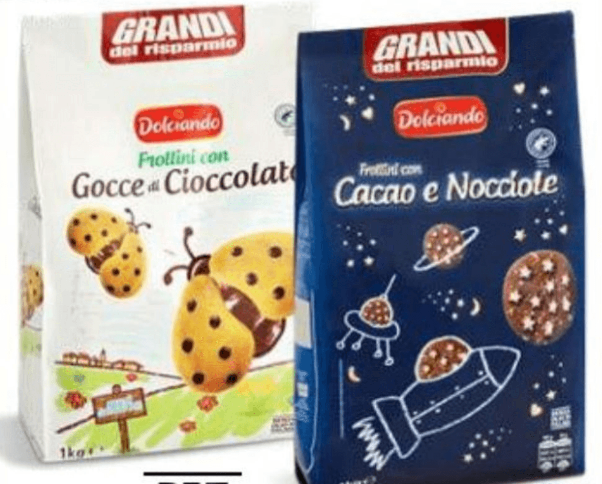 Dolciando Keksi Frollini s komadićima čokolade 1 kg - Akcija u trgovini Eurospin