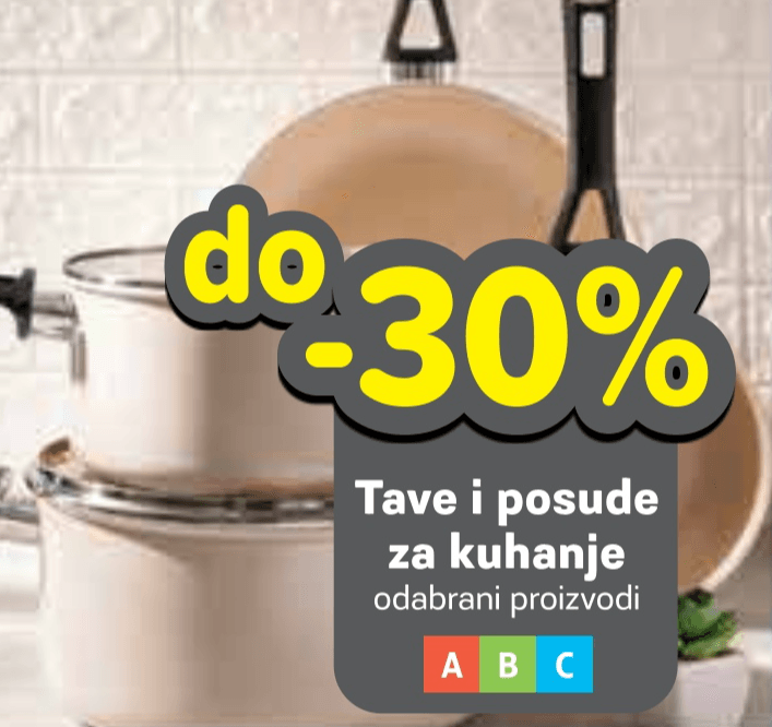 Tave i posude za kuhanje - Akcija u trgovini Plodine