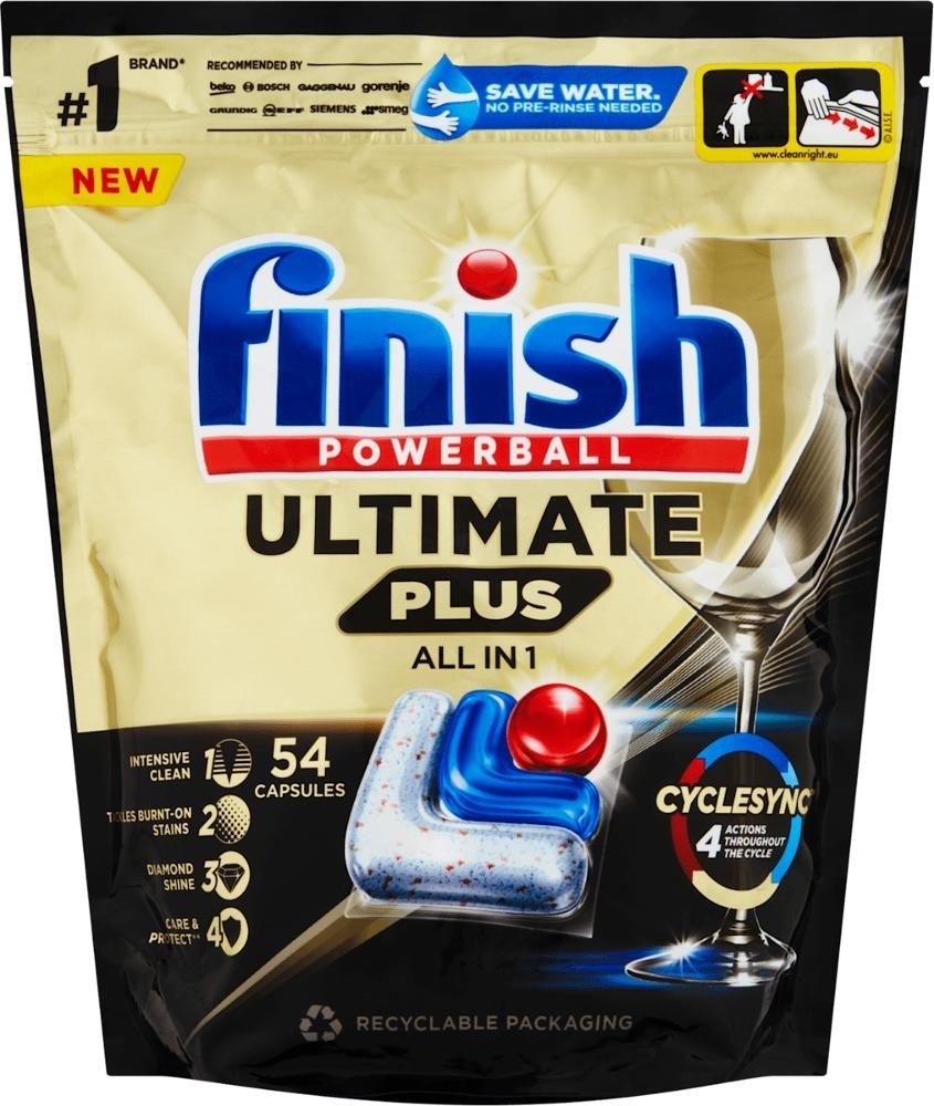 Finish Ultimate Plus kapsule za strojno pranje posuđa 54 kom. Akcija u trgovini Dm