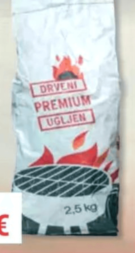 Drveni ugljen 2,5 kg - Akcija u trgovini Pevex