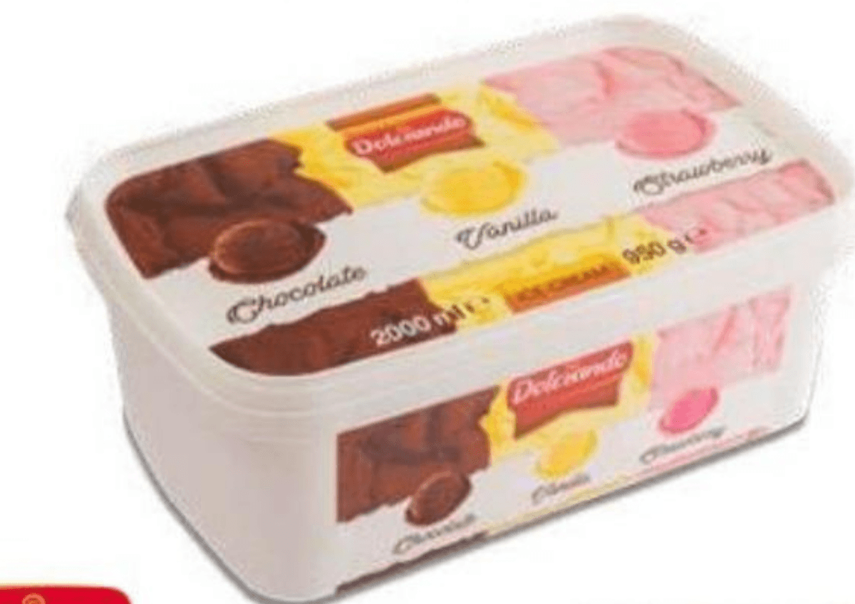 Sladoled Čokolada/Vanilija/Jagoda 2 L Dolciando - Akcija u trgovini Eurospin