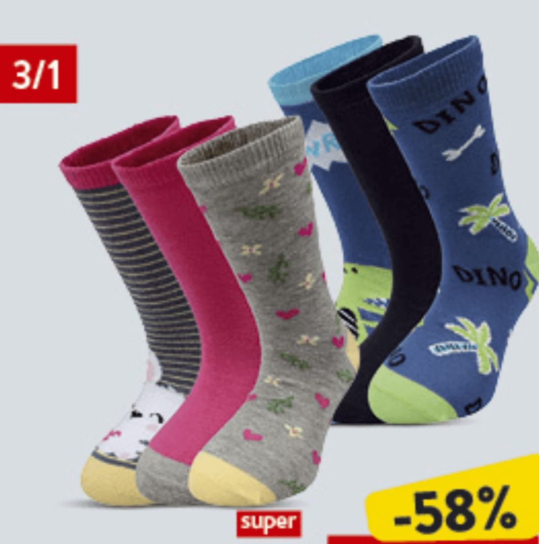 Čarape 3/1 set - Akcija u trgovini Konzum