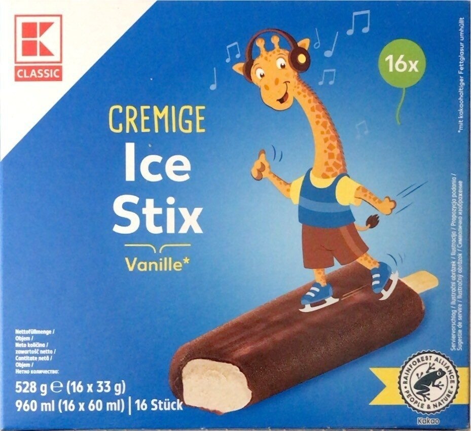 Cremige Ice Stix 16 x 60 ml Classic - Akcija u trgovini Kaufland