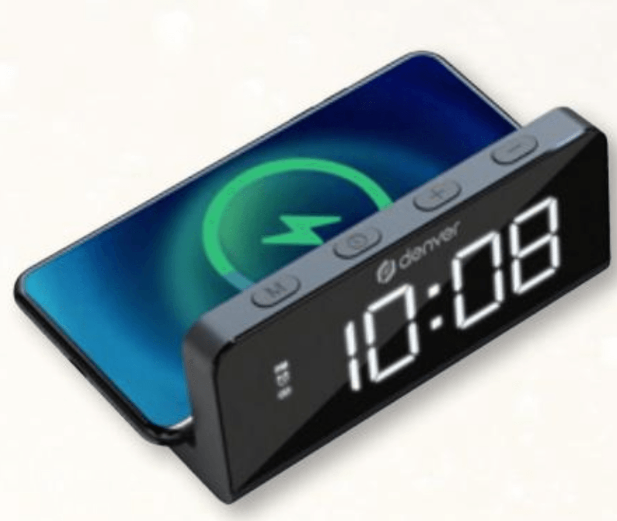Budilica Denver s bežičnim punjenjem ECQ-103MK2 - Akcija u trgovini Interspar