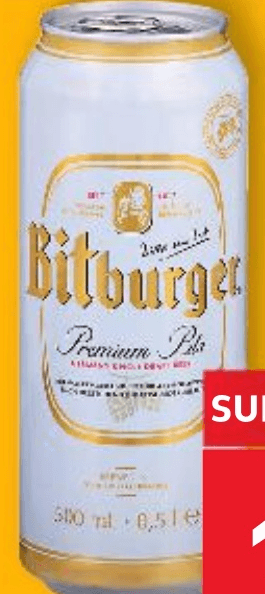 Bitburger Svijetlo pivo 0,5 l - Akcija u trgovini Kaufland