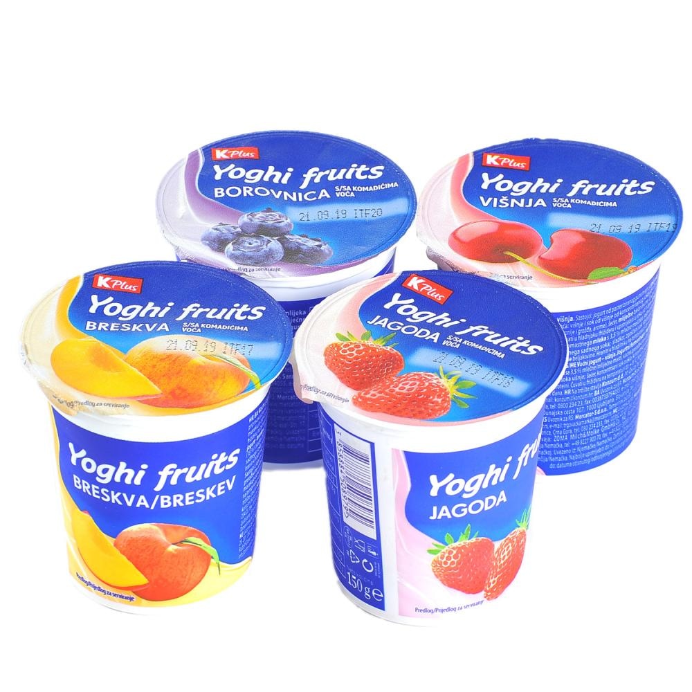 K Plus Yoghi Fruits voćni jogurt 150g - Akcija u trgovini Konzum