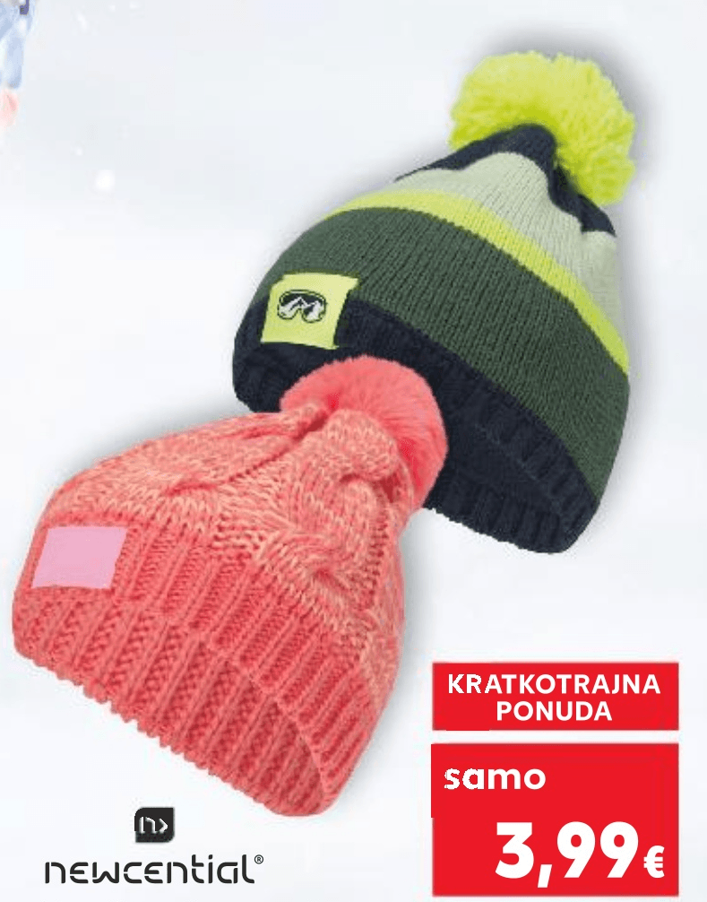 Dječja pletena kapa newcential - Akcija u trgovini Kaufland