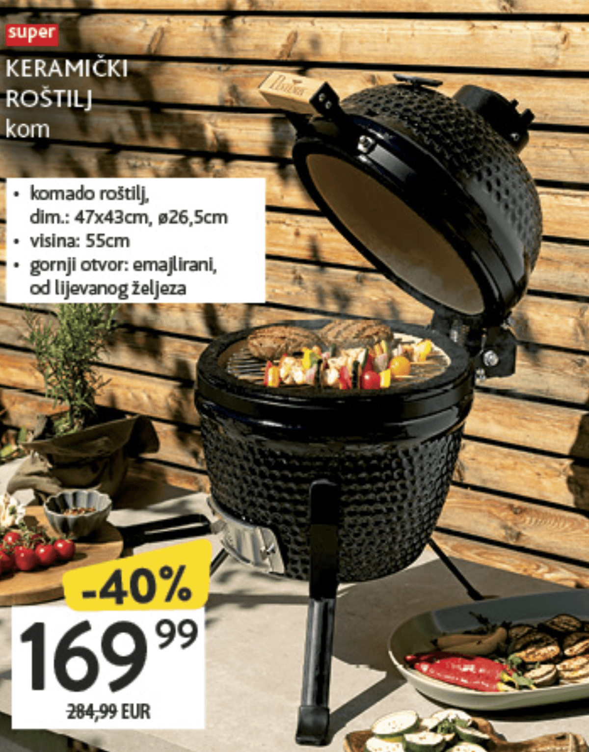 Keramički roštilj kom PINTINOX - Akcija u trgovini Konzum