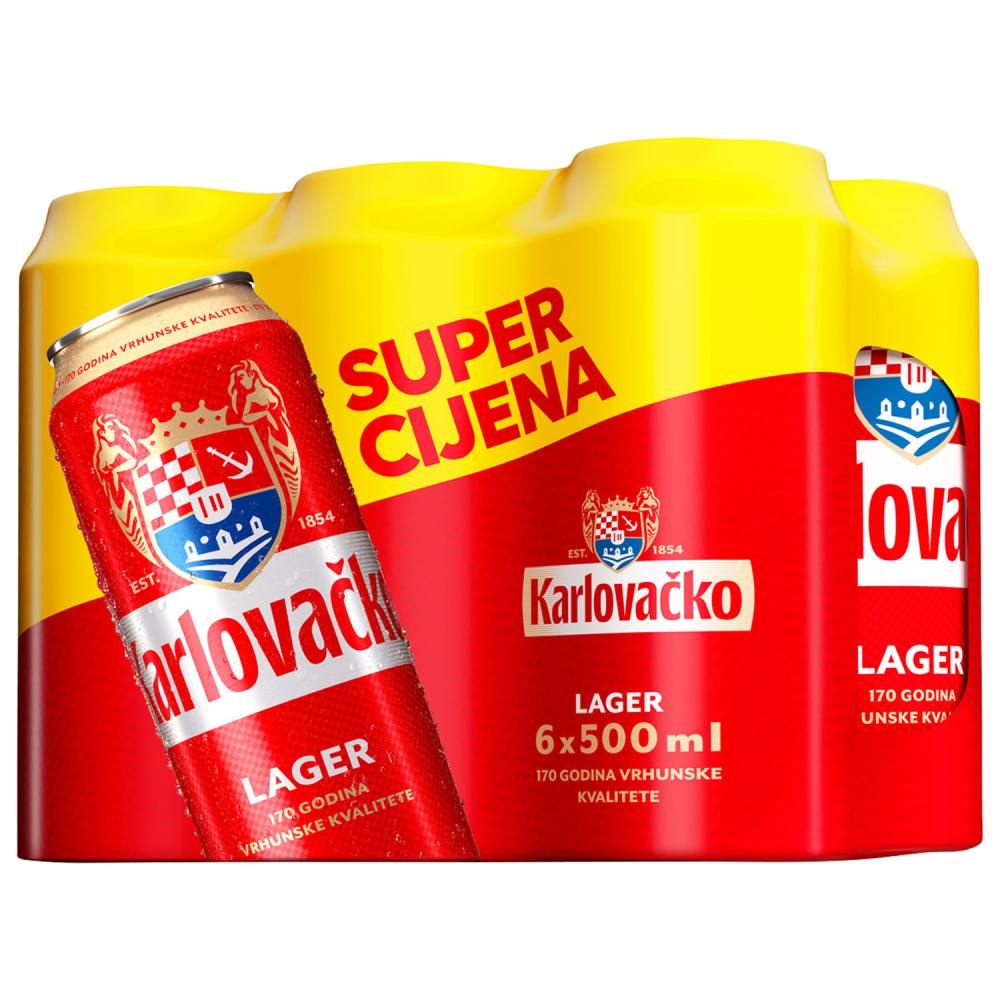 Karlovačko Svijetlo pivo 6x 0,5 l - Akcija u trgovini Plodine