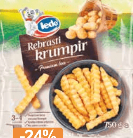 Rebrasti krumpir Ledo 750 g - Akcija u trgovini KTC