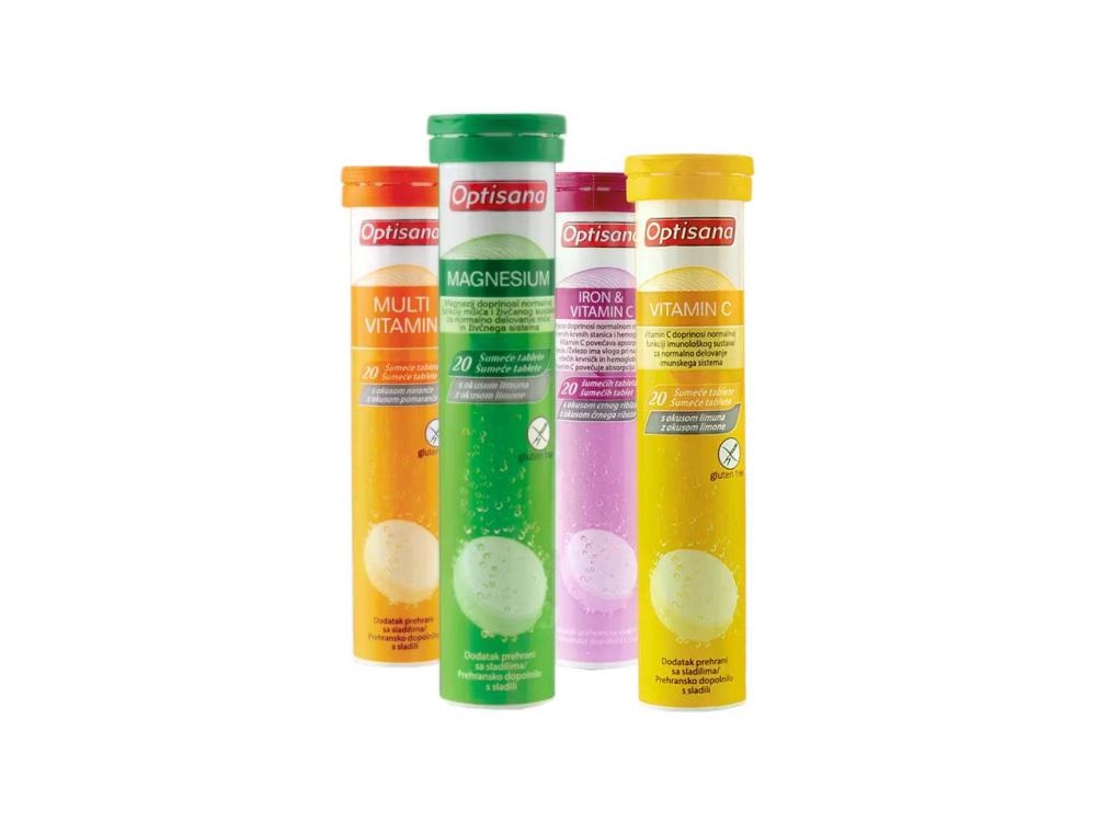 Optisana Šumeće tablete 20 kom - Akcija u trgovini Lidl