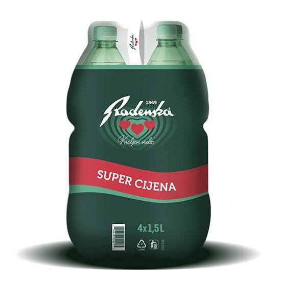 Radenska Gazirana mineralna voda 4x1,5 l - Akcija u trgovini Studenac