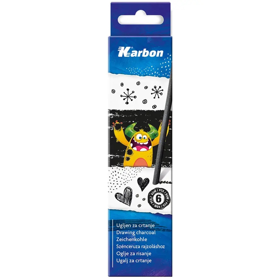 Karbon ugljen za crtanje 6 komada u setu Akcija u trgovini Lidl