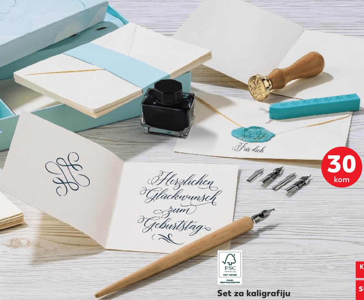 TALENTUS Set za kaligrafiju 30 kom - Akcija u trgovini Kaufland