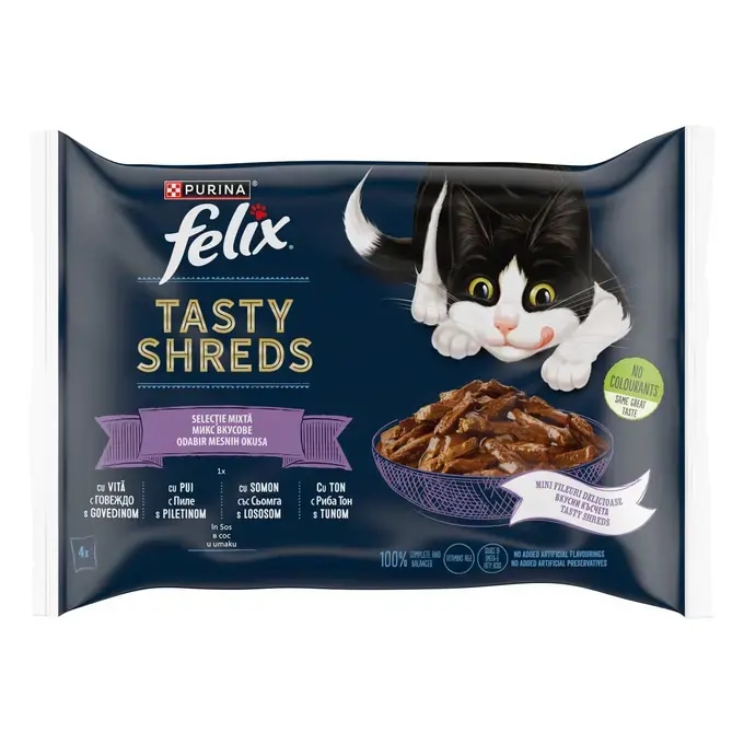 Felix Tasty Shreds Multipack 4x80g - Akcija u trgovini Pet Centar
