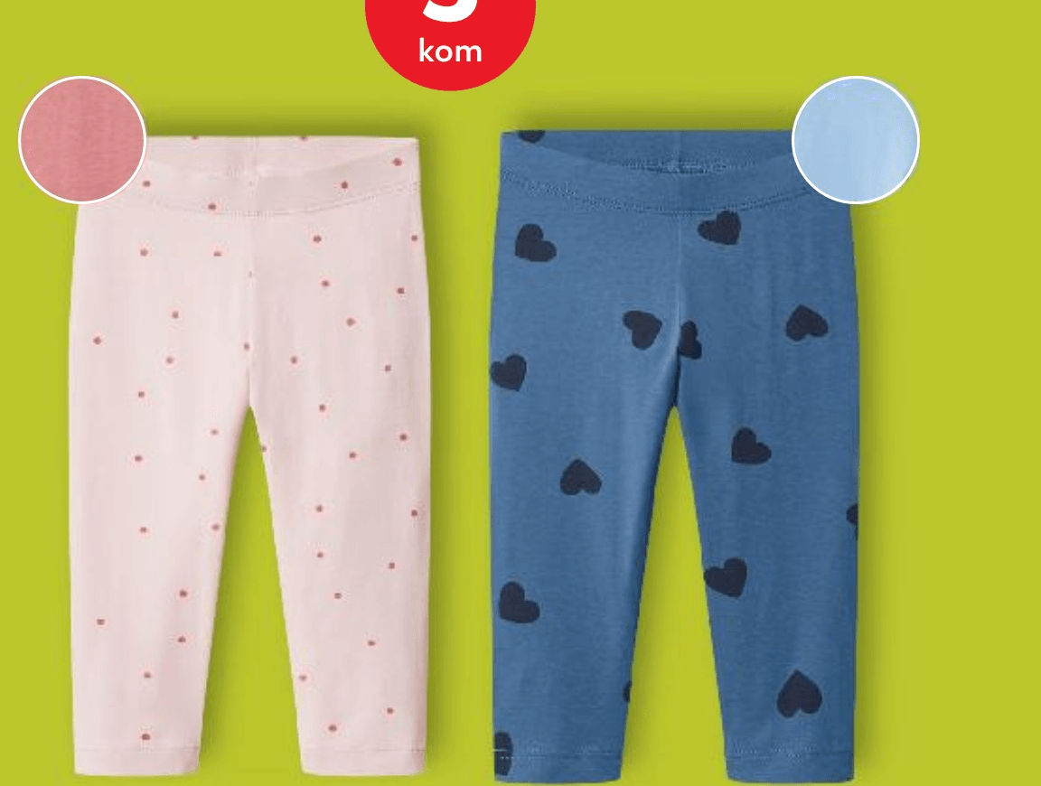 Tajice za djevojčice 3 kom Lupilu - Akcija u trgovini Kaufland