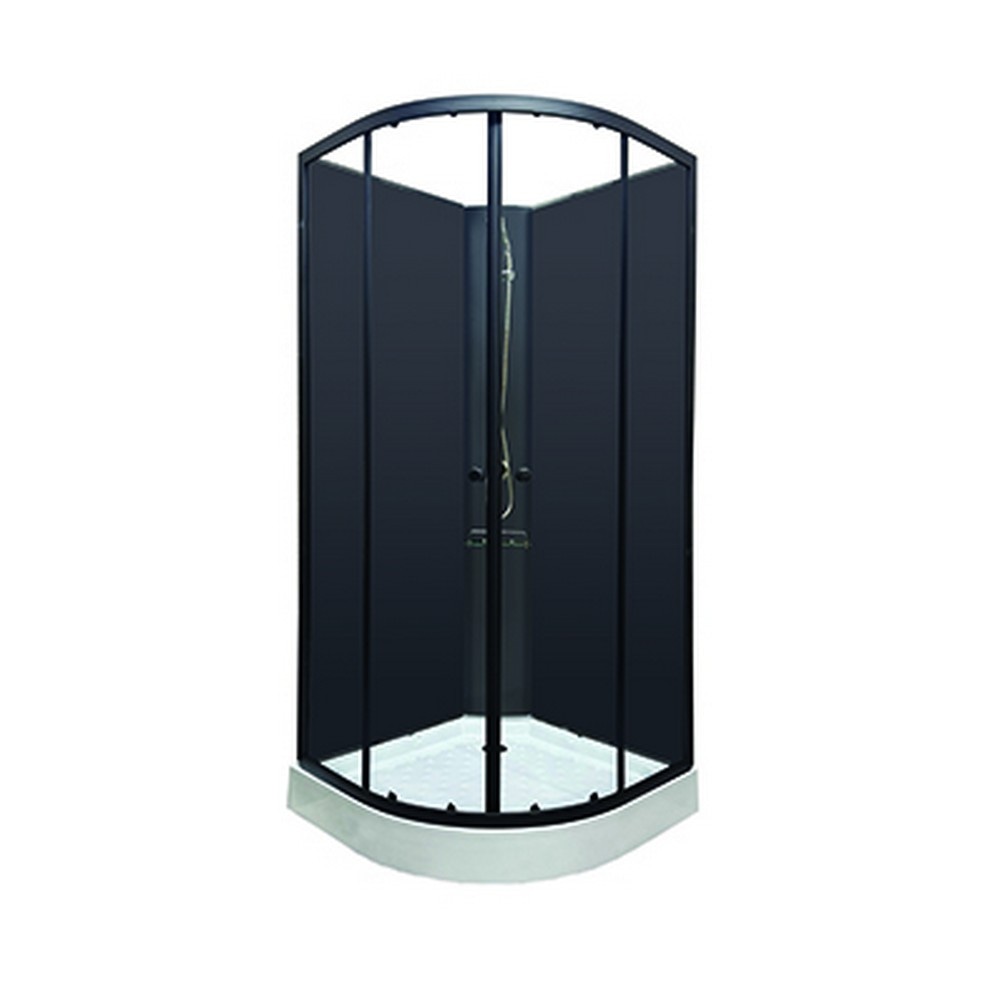 Tuš kabina s kadom Eva Black 90 x 90 x 205 cm Akcija u trgovini Pevex