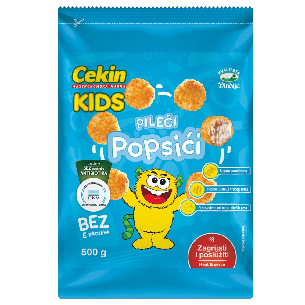 Cekin Kids panirani pileći dinosi ili školica ili Crispy popsici 600 g / 500 g Akcija u trgovini KTC
