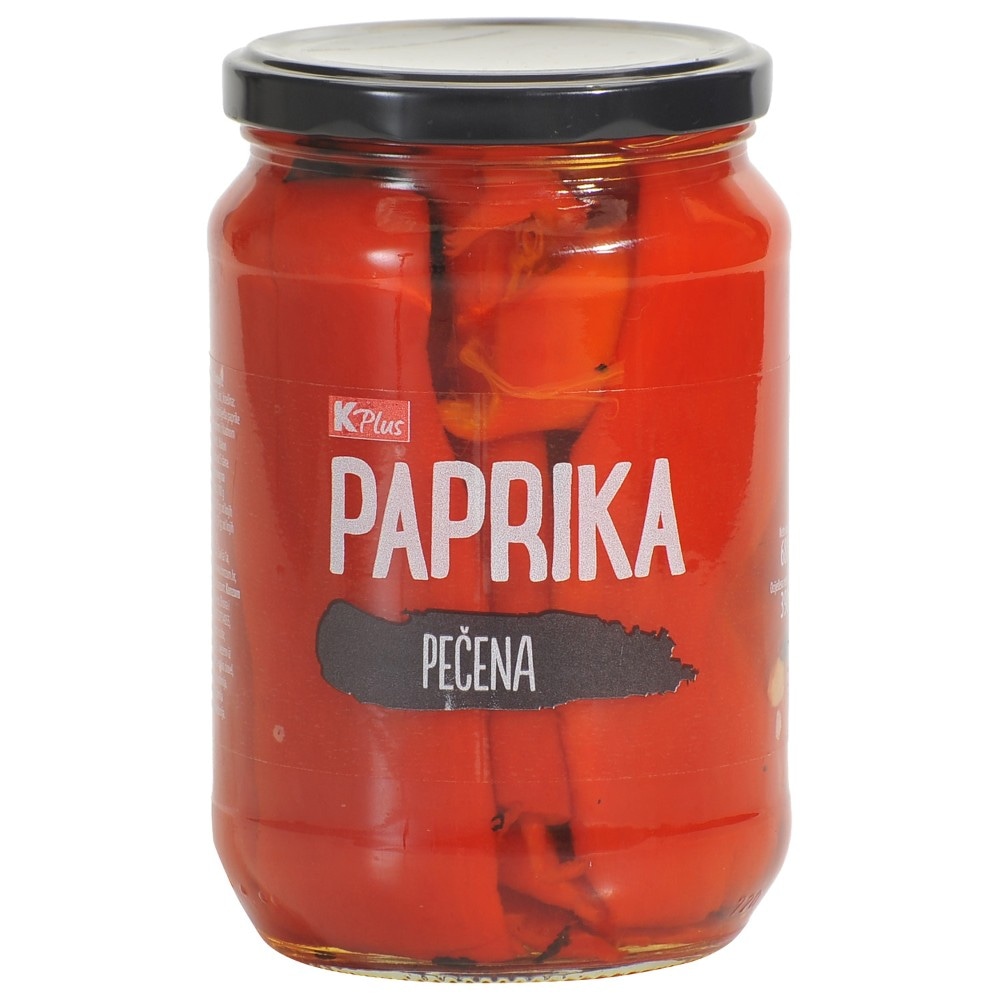 K Plus Paprika pečena 680g/390g Akcija u trgovini Konzum