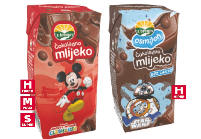 'z bregov Čokoladno mlijeko 0,2 L Vindija - Akcija u trgovini Tommy