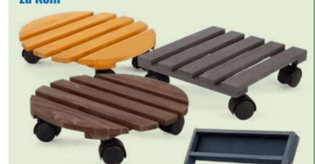 Stalak s kotačićima Euro Garden - Akcija u trgovini Eurospin