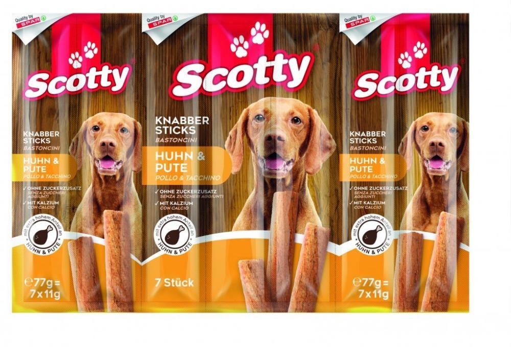 Poslastice za pse Scotty 7 x 11 g ili 10 x 5 g - Akcija u trgovini Spar