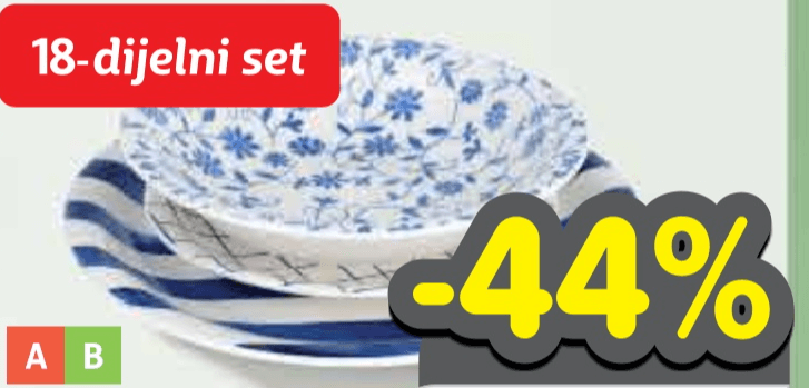 Set tanjura 18-dijelni set - Akcija u trgovini Plodine