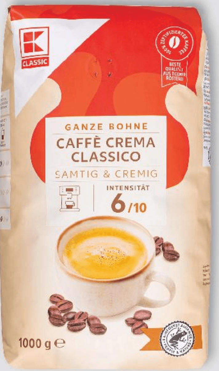 Classic Kava u zrnu Crema Classico 1000g - Akcija u trgovini Kaufland