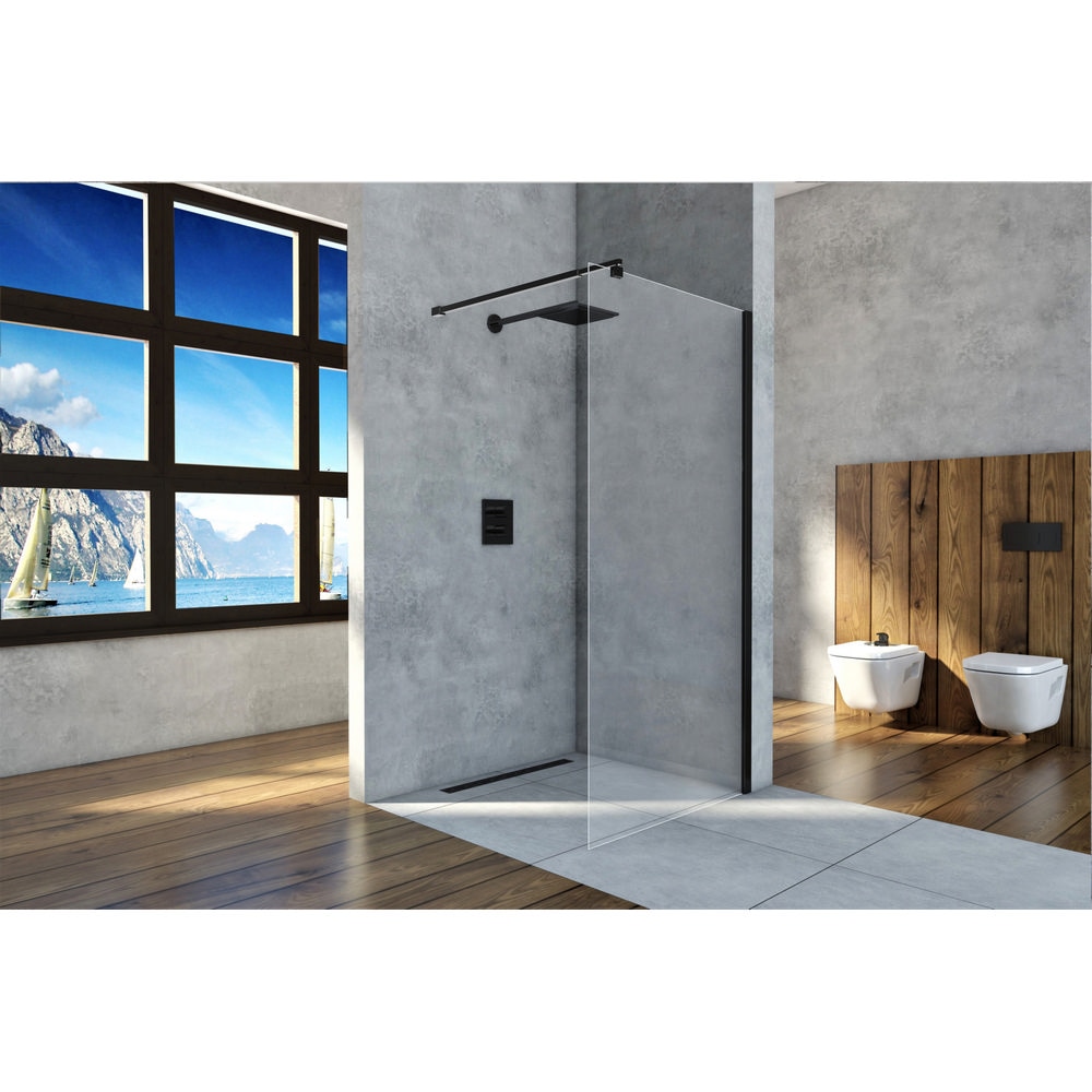 Staklena stijena za tuš Stil Black 80 x 200 cm - Akcija u trgovini Pevex