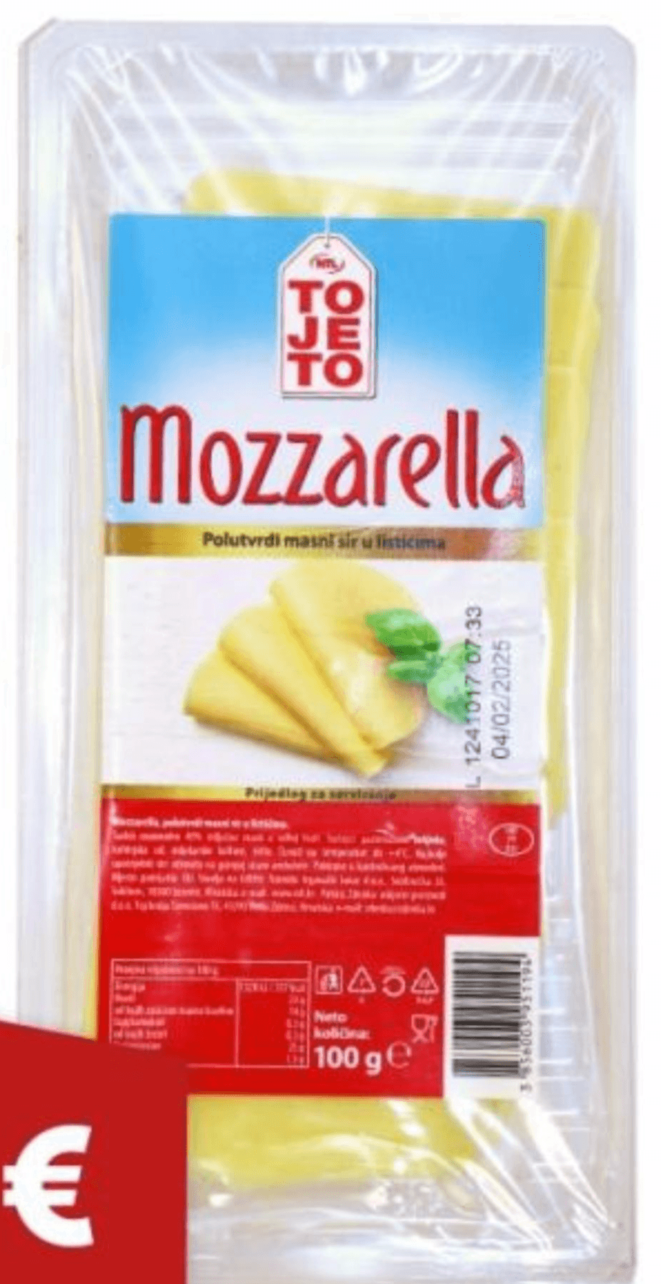 Sir ToJeTo Mozzarella 100 g - Akcija u trgovini Boso