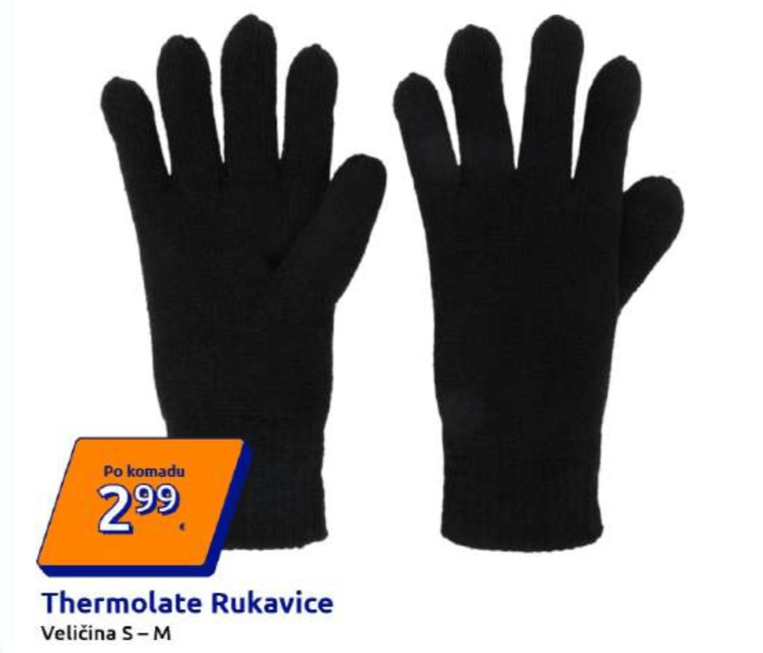 Thermolate Rukavice - Akcija u trgovini Action