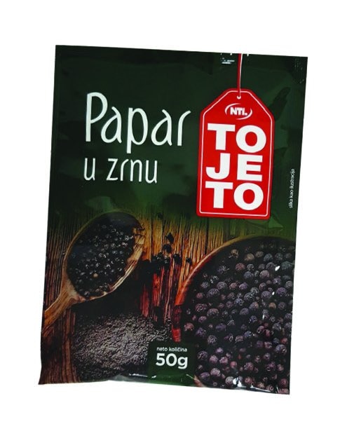 Papar u zrnu 50 g ToJeTo - Akcija u trgovini NTL