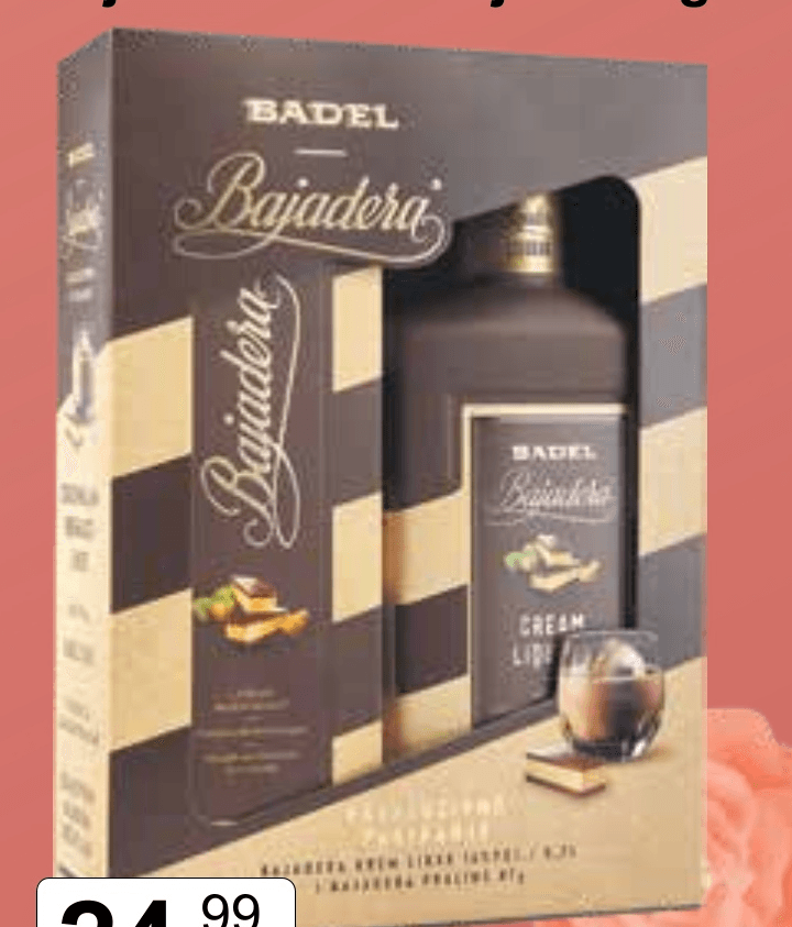Poklon paket Badel Bajadera čokoladni liker 0,7 l + 87 g - Akcija u trgovini KTC