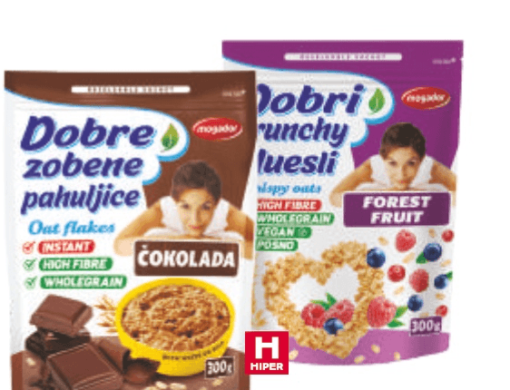 Mogador Zobene pahuljice ili muesli 300 g - Akcija u trgovini Tommy