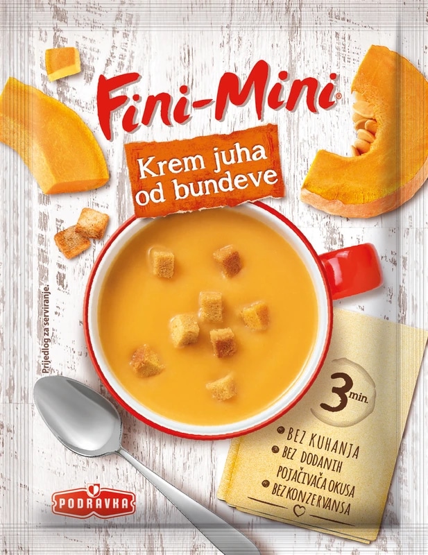 Fini mini i krem juha od bundeve 23 g ili 72 g Podravka Akcija u trgovini Spar