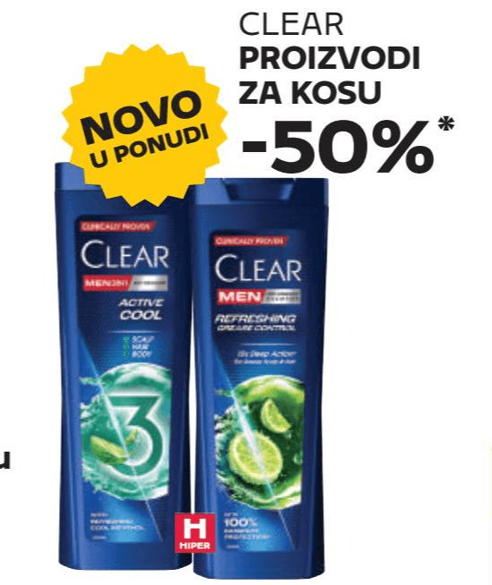 Clear Proizvodi za kosu - Akcija u trgovini Tommy